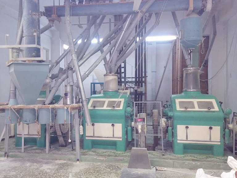 bag filling weighing packaging machine at 'Pantazis Stone Flour Mill' facilities