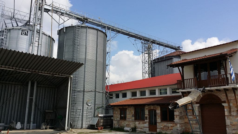 granary silos at 'Doxato Flour Mill' facilities