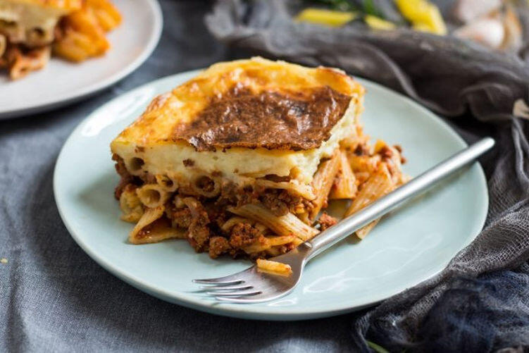 'pastitsio; represents Top 10 Most Loved Dishes in Greece
